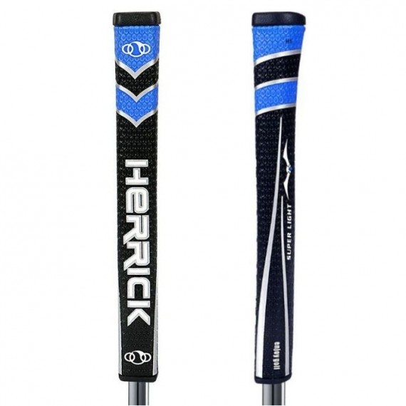 Herrick Midsize Putter Grip - Black/Blue with 2 Grip Tape Strips