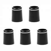 CG Black Iron Ferrules with Single Chrome Ring (Pack of 10)