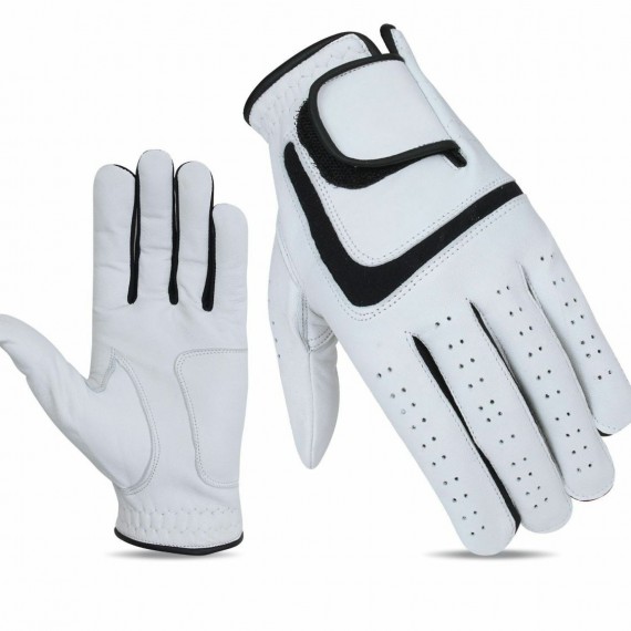 CG Cabretta Leather White Golf Glove - LH (2 Glove Pack)